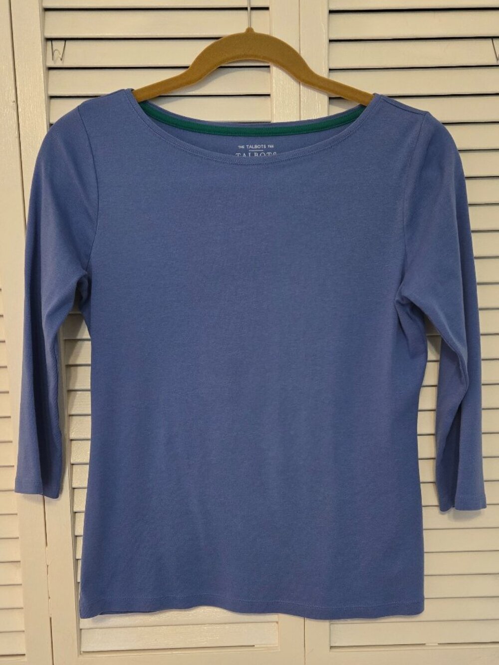 Talbots Pima Cotton 3/4 Sleeved Boatneck Tee - Size PS
